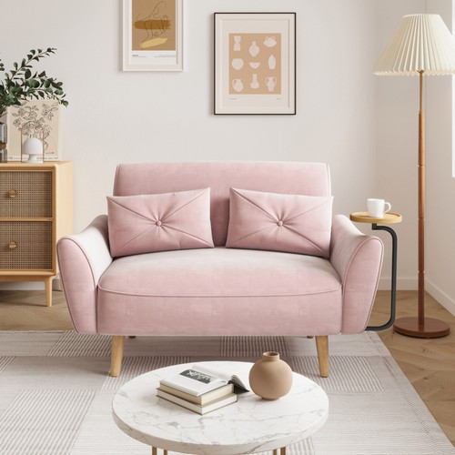 Velvet loveseat sofa - 47",